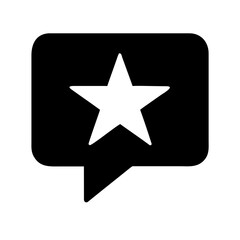 Message star solid icon vector illustration