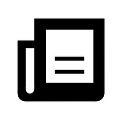 Fototapeta premium Newspaper solid icon vector illustration