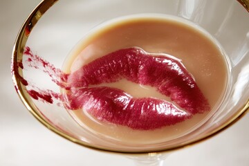 A Luxurious Kiss in a Martini Glass