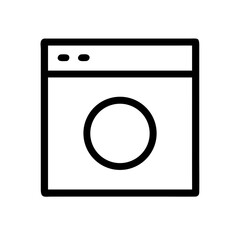 Washing machine outline icon vector illustration