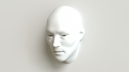 The White face for Abstract Background concept 3d Rendering.