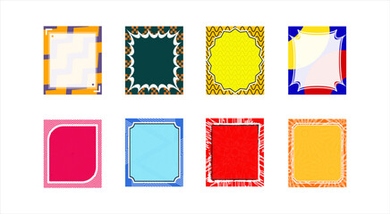 Abstract colorful decoration frame background collection