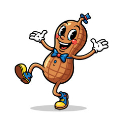 Fototapeta premium A Nutty Cartoon Character Dancing