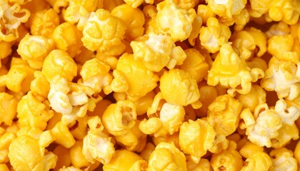 Popcorn reveals buttered texture and snack detail