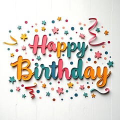 Fototapeta premium 3D Birthday Extravaganza Art