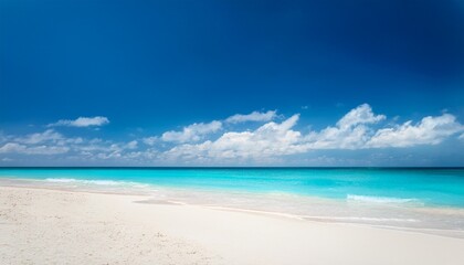 Obraz premium empty tropical beach with blue sky white sand