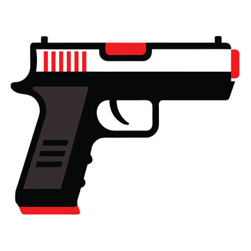 Glock 17 pistol icon in a clean modern graphic style