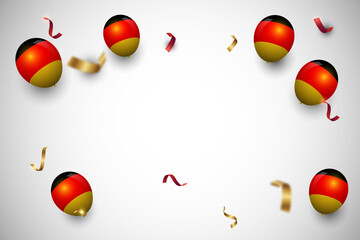 germany theme background with balloon and confetti