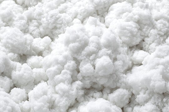 Close-up of white, fluffy, clustered granules - Powered by Adobe