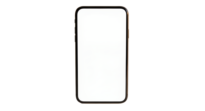 Empty Smartphone Mockup with Black Frame.