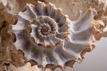 Intricate Spiral Seashell Detail