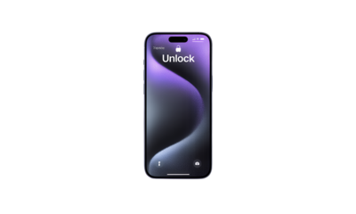 Smartphone Display Showing Unlock Screen.