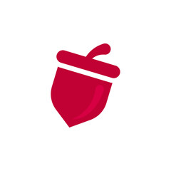Red Acorn  Minimalist Branding Icon for Startup