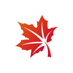 Modern Red Maple Leaf icon  Vector Graphic for Branding