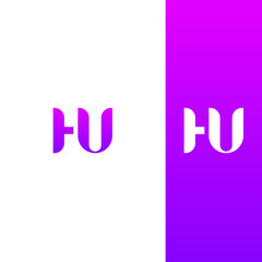 HU, UH, U, H, Letter H, Letter U Lettermark Logo  Modern Green Branding for Business