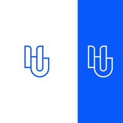 HU, UH, U, H, Letter H, Letter U Lettermark Logo  Modern Green Branding for Business