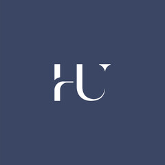 HU, UH, U, H, Letter H, Letter U Lettermark Logo  Modern Green Branding for Business