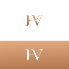 HV, VH, H, V, Letter H, Letter V Lettermark Logo  Modern Green Branding for Business