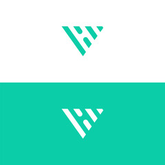 HV, VH, H, V, Letter H, Letter V Lettermark Logo  Modern Green Branding for Business