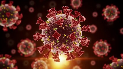 Coronavirus pathogen, a contagious respiratory virus causing a global pandemic outbreak - Powered by Adobe