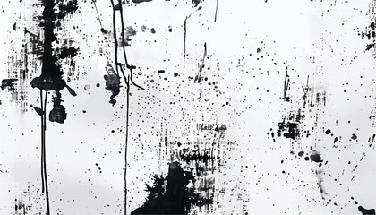 Abstract black and white grunge texture with scratched surface. Grunge distressed texture. Monochrome grunge texture.