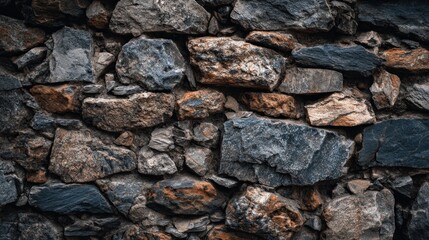 Close-up stone wall texture