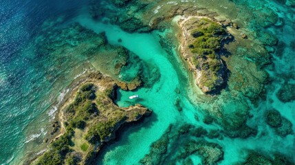Tropical Islands Aerial View