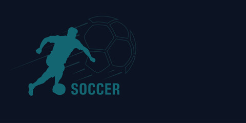 Soccer Template design , Football banner, Sport layout design, Green Theme, vector illustration © farid