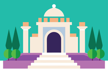 palace garden entrance surrounded by marble   (1).eps