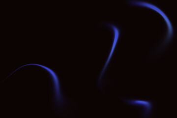 Abstract Neon Light Wave: Abstract Colored Flowing Lines on Black Background