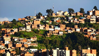 Obraz premium Hillside urban sprawl