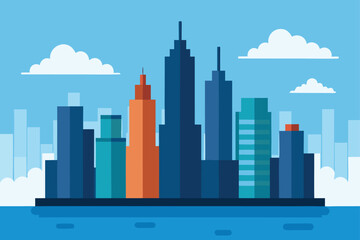Obraz premium skyscrapers of chicago with lake michigan in foreg (1).eps