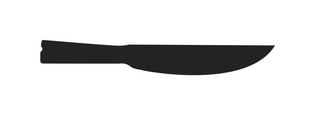 Silhouette of a bladed utensil, likely a knife.