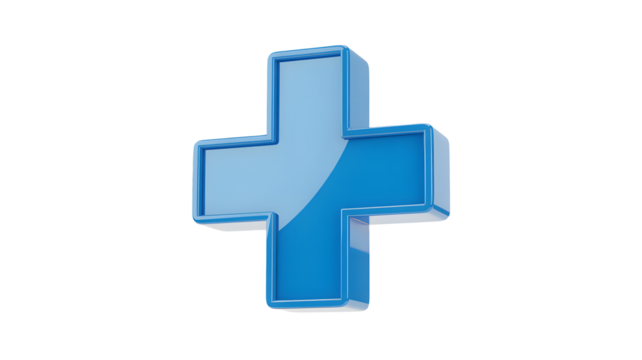 Medical plus sign, symbol for healthcare, medicine, and emergency services