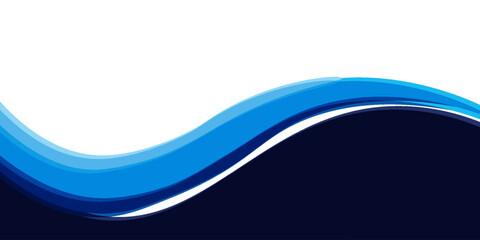 Vector-layered blue water wave banner template. Presentation template. Eps 10