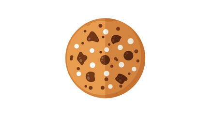 Appetizing chocolate chip cookie illustration on a clean white background, perfect for baking or snack themed designs and creative projects