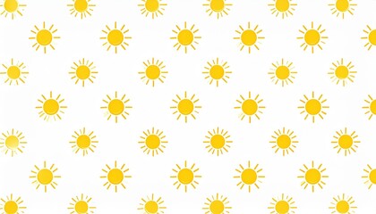 Abstract Yellow Sun Pattern On White Background