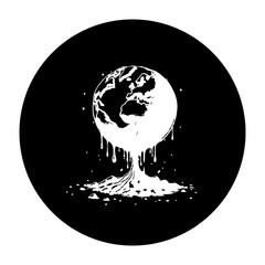 Conceptual Earth in Decline: A Symbolic Illustration of Global Warming and Environmental Degradation Crisis