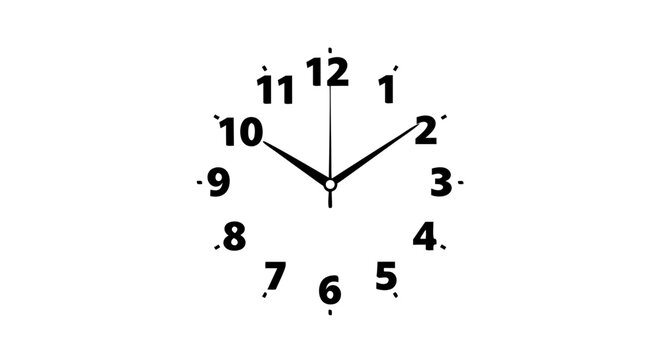 A Clean Clock Face Graphic for Time Concepts, Schedules and Appointment Reminders offering versatility and visual clarity