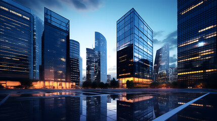 night view of downtown chicago