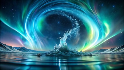 Aurora Borealis over Water