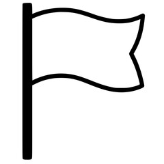 One-line flag silhouette
