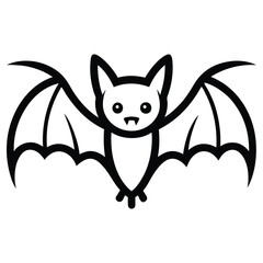 Solid color Vampire Bat animal vector design