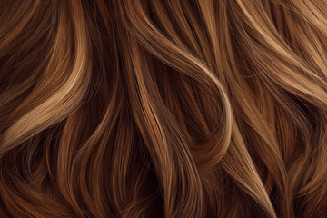 Naklejka premium Elegant background featuring flowing long hair strands. Perfect for haircare ads, beauty tutorials, fashion visuals, and salon branding