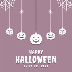 Naklejka premium Vector Happy Halloween Day Design Template