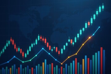 Financial Chart Showing Market Growth and Investment Success, Representing Positive Trends and Economic Development