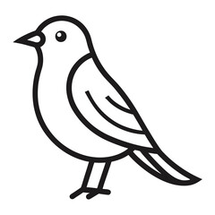 Solid color Warbler animal vector design