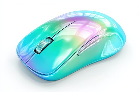 Wireless Ergonomic Mouse with Rainbow Gradient, Sleek Design for Office and Gaming, High Resolution