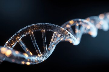 Abstract DNA Molecule Structure: Genetic Research and Biotechnology Innovation, Scientific Concept for Medical Development