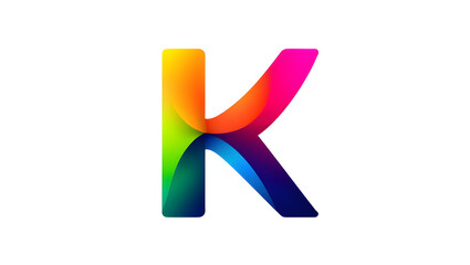 Colorful Gradient Letter K Logo